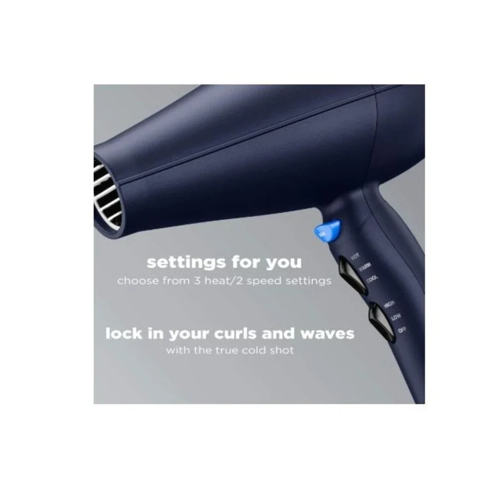 INFINITIPRO BY CONAIR Hair Dryer with Innovative Diffuser Enhances Curls Dark bl